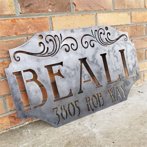 personalized metal address signs